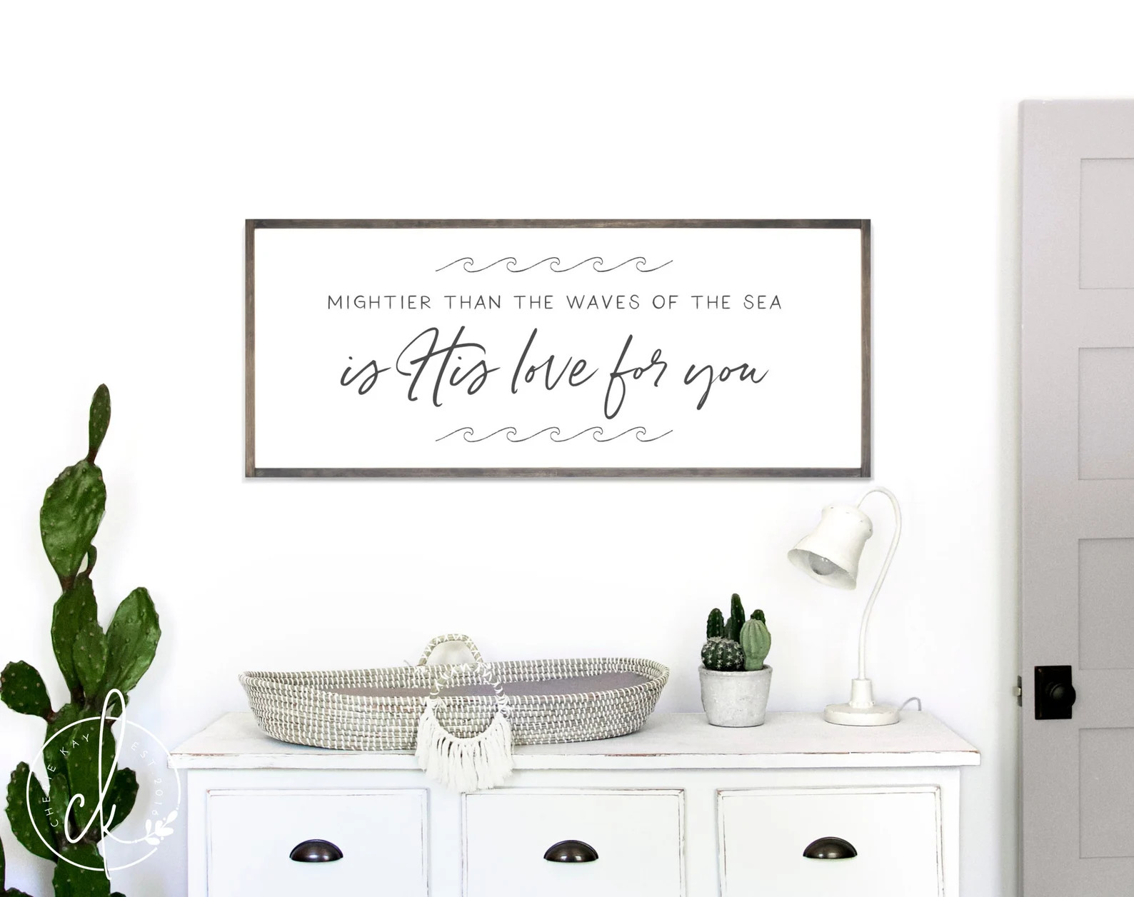 Mightier than the waves sign  nursery wall decor  nursery | Etsy | Etsy (US)