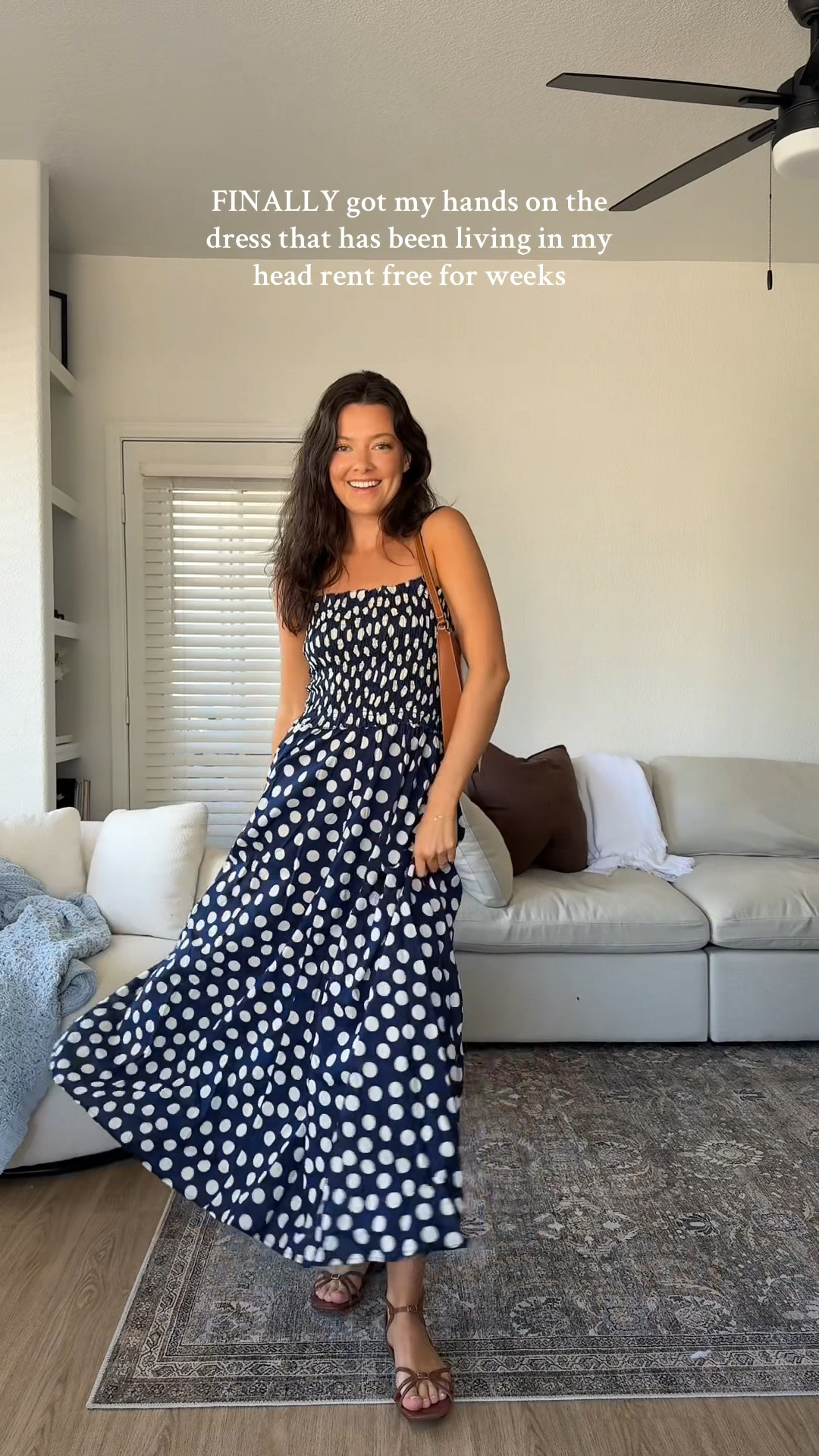Am am 5’7” wearing a size XS in this dress, it’s so CUTEEEE! Lightweight fabric makes it so flowy in the air & the movement is stunning! Adjustable straps 🫶🏼 

#LTKStyleTip #LTKSeasonal #LTKWatchNow