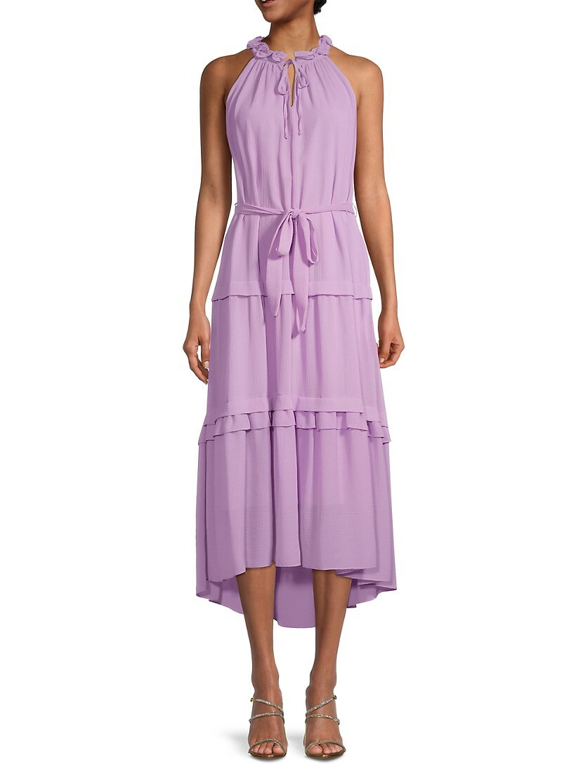 Vale Sleeveless Crinkle Midi-Dress | Saks Fifth Avenue