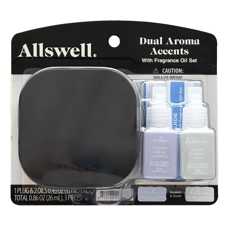Allswell Dual Plug In Bundle with 2 Oils, Relax & Balance (Lavender + Jasmine + Chamomile & Balsa... | Walmart (US)
