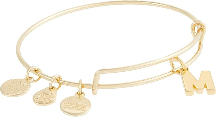 Alex and Ani Expandable Bangle for Women, Initials A to Z Letter Charms, Shiny Finish, 2 to 3.5 i... | Amazon (US)