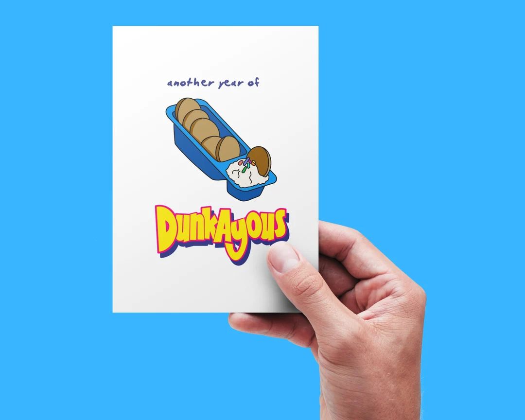 90s Kid Anniversary Card Another Year of Dunkayous Funny - Etsy | Etsy (US)