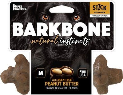 Pet Qwerks BarkBone Peanut Butter Flavor Chew Stick Tough Dog Chew Toy | Chewy.com
