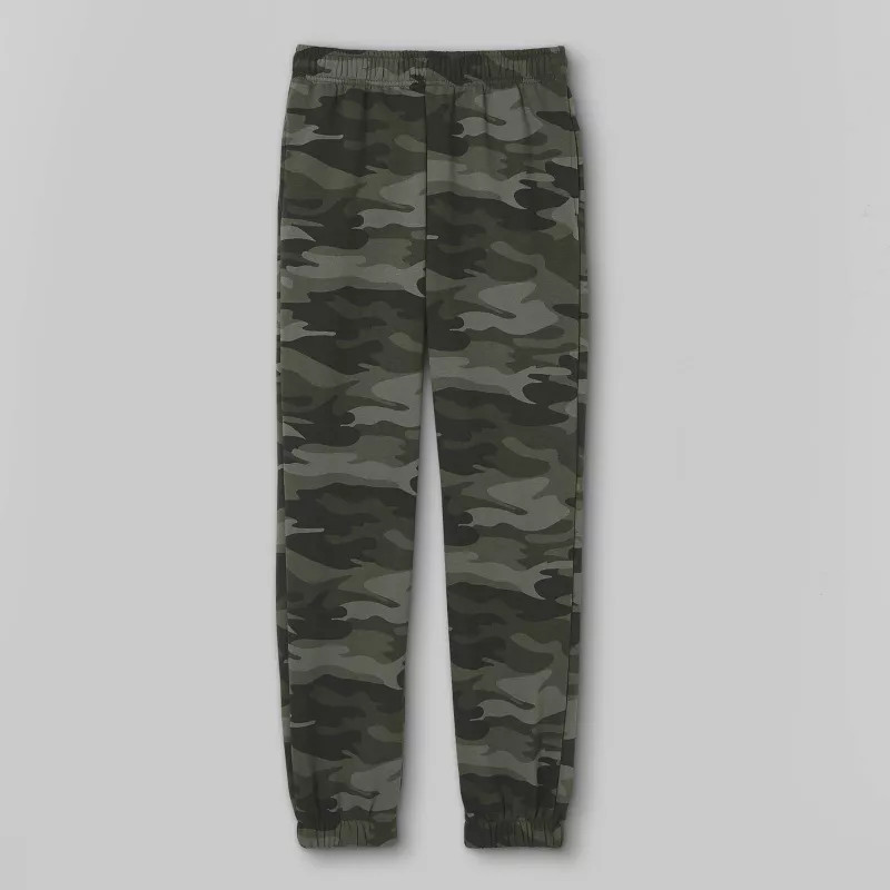 Women's High-Rise Fleece Sweatpants - Wild Fable™ Green Camo | Target