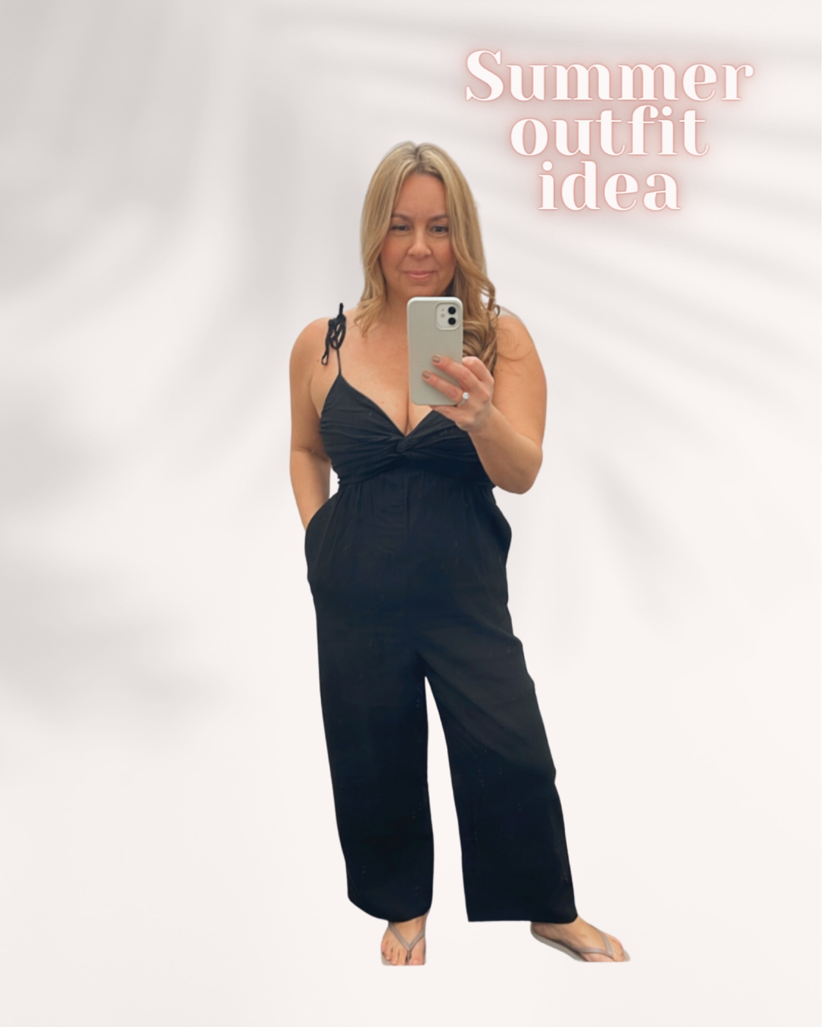 Tie shoulder smocked jumpsuit l'm in a medium but would size up to a large. It was a little tight on my girls, I'm a 36D






Midsize fashion, romper, vacation outfit, summer outfit, Old Navy style #Itkfind #Itkcurves #Itktravel

#LTKSeasonal #LTKunder50 #LTKFind