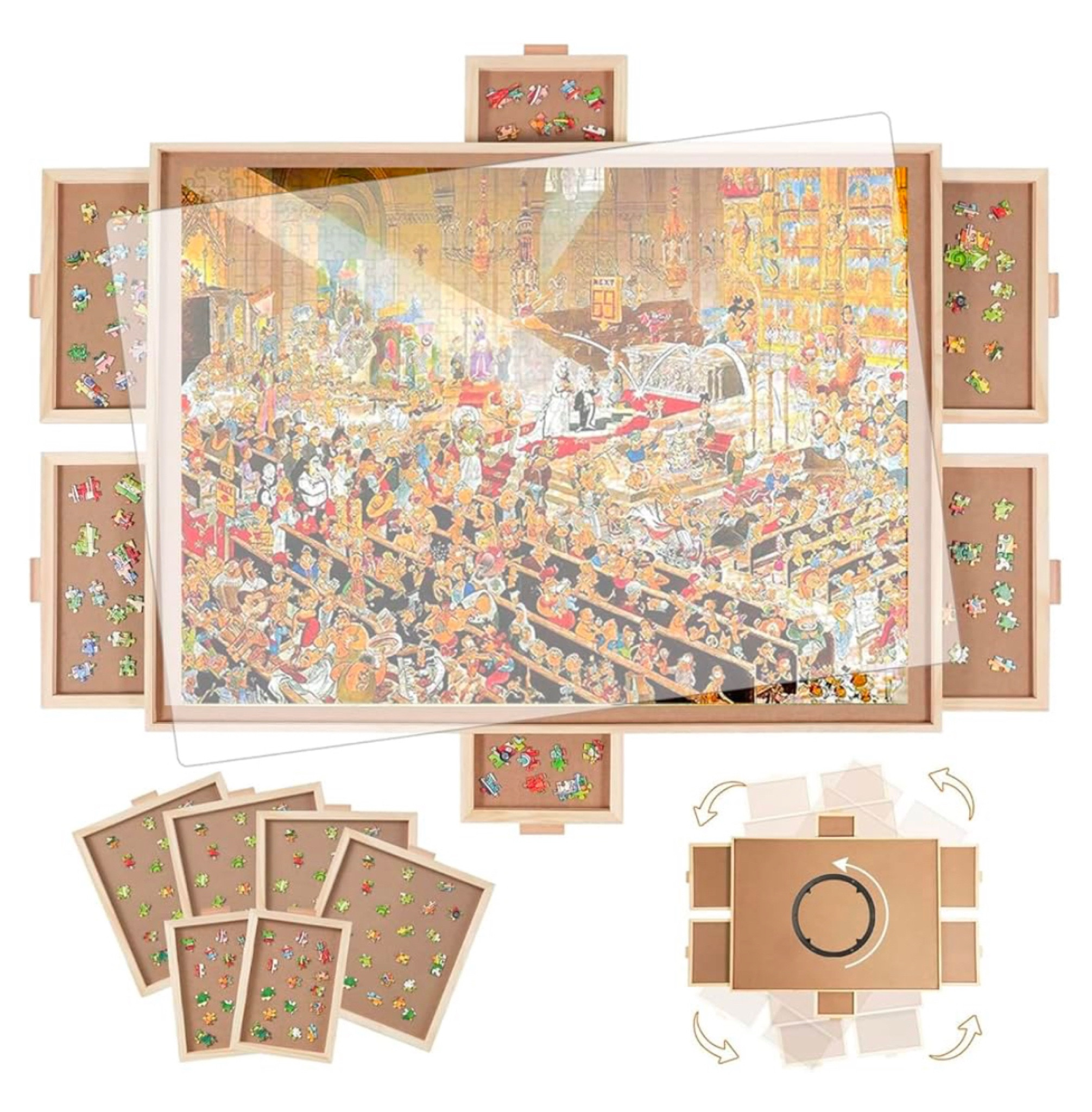 Yes we are puzzle nerds 🤓 in the winter! Our rotating puzzle board is on lightning ⚡️deal right now! This has been a 10/10!