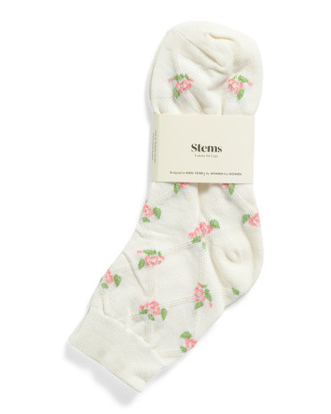 Floral Braided Crew Socks | Hosiery & Socks | Marshalls | Marshalls