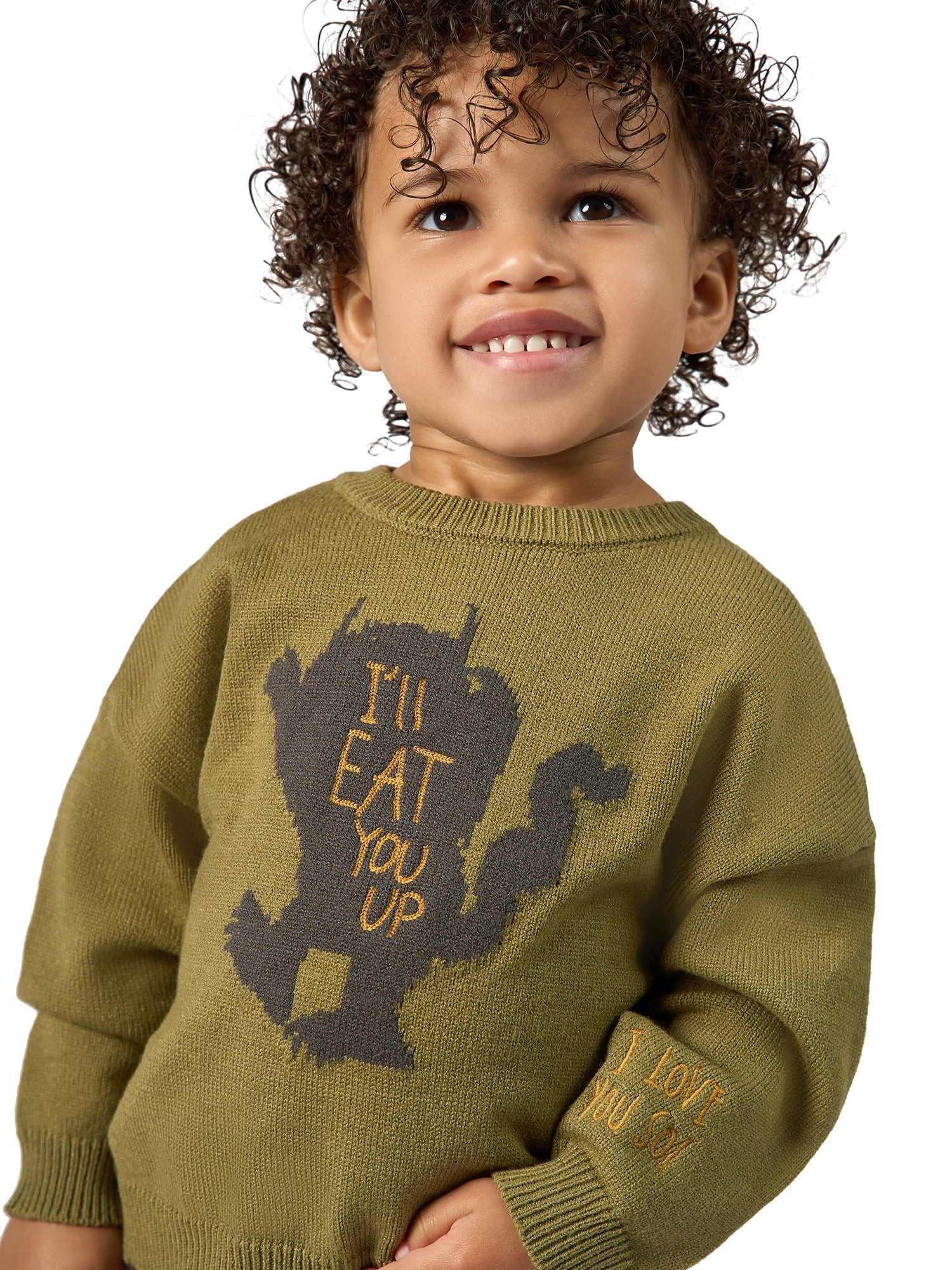 Modern Moments x Where the Wild Things Are Toddler Neutral Sweater, Sizes 12M-5T | Walmart (US)