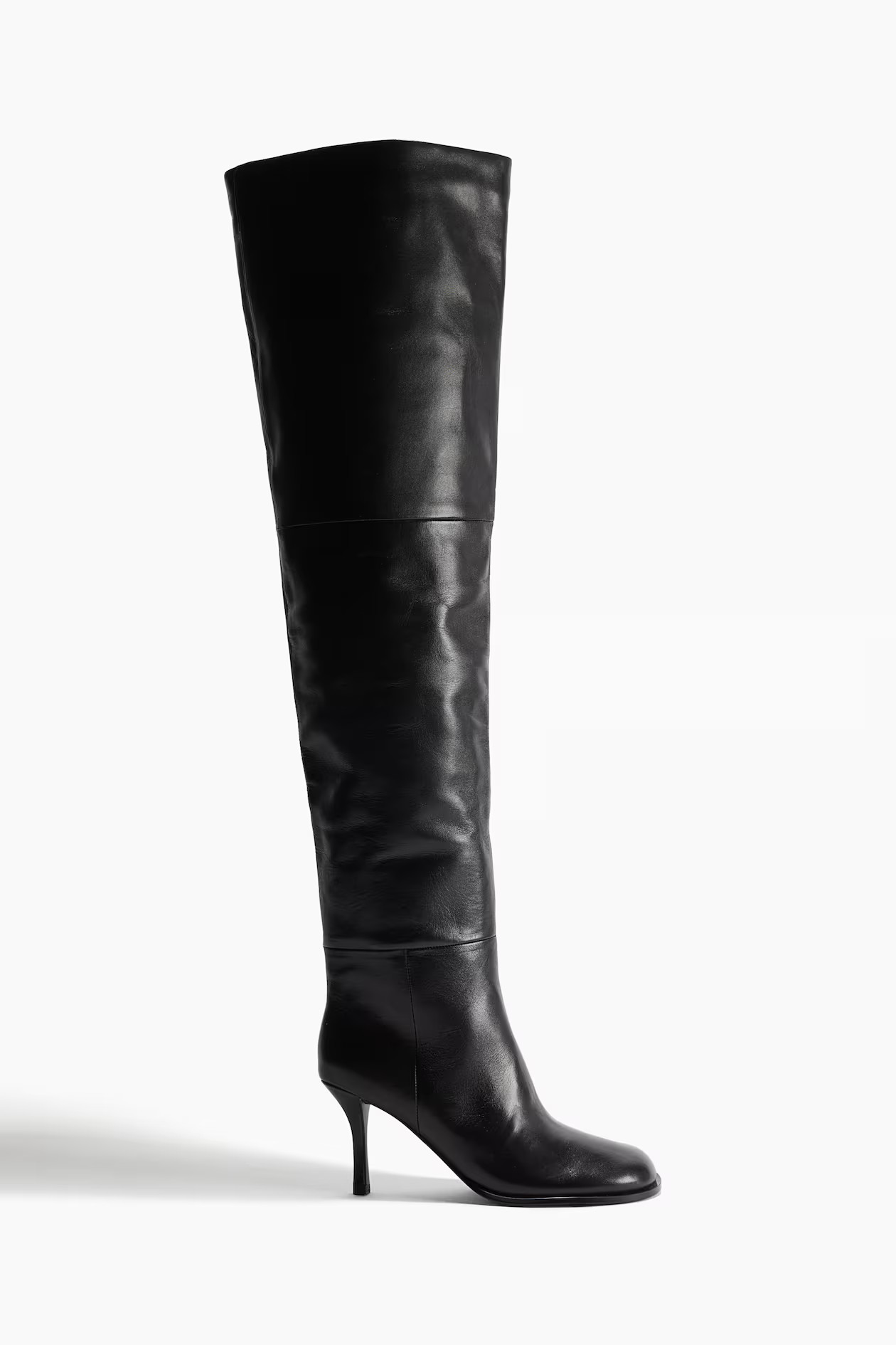 Over-the-knee leather boots | H&M (UK, MY, IN, SG, PH, TW, HK)