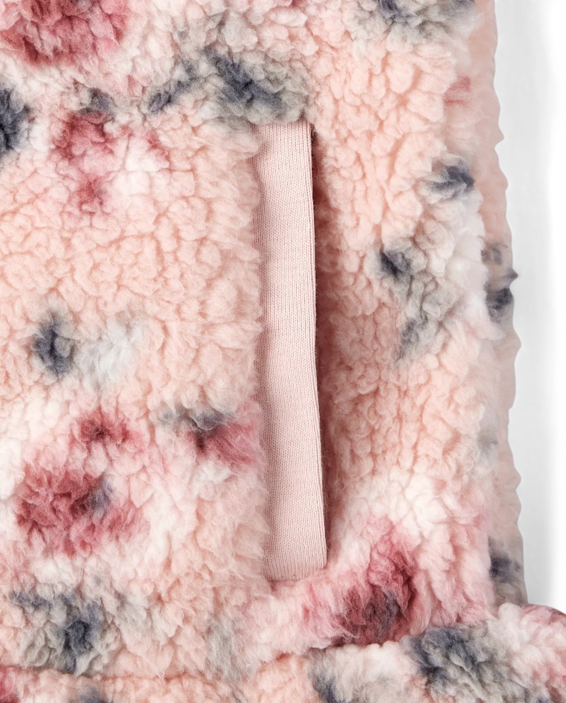 Girls Long Sleeve Floral Sherpa Half Zip Pullover - Little Essentials - PINK | Gymboree | Gymboree