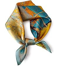 PoeticEHome 100% Mulberry Silk Neck Scarf 21"x21" Small Square Scarfs for Women Gift Packed | Amazon (US)