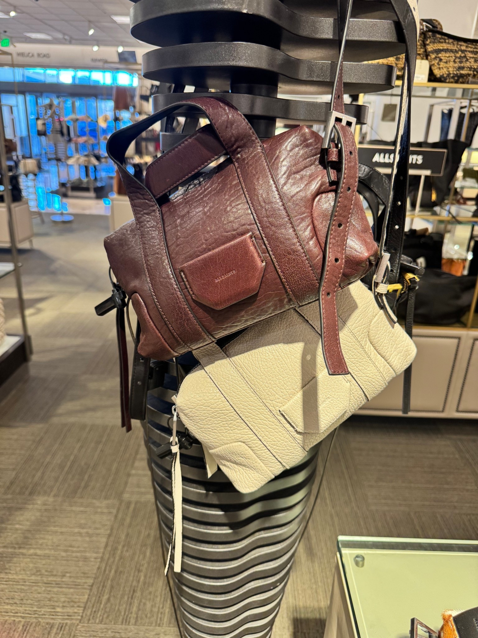 Luxe genuine leather bag that felt SO smooth!  Love this cherry color—looks mostly brown IRL

🔎 luxe leather bags, luxury leather bags, mid range priced leather bag, affordable leather bags, genuine, leather bags, All Saints bags, styled with bags #LTKItbag

#LTKdayinmylife #LTKootd