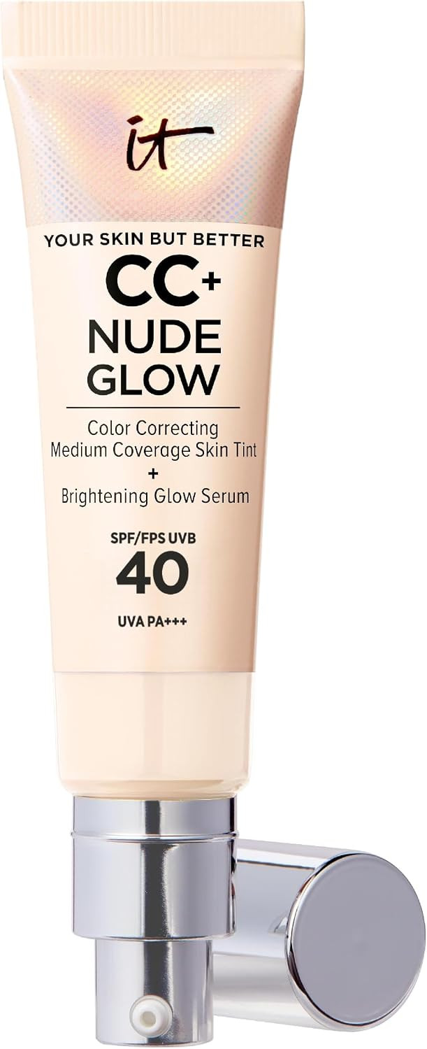 iT Cosmetics Your Skin But Better CC+ Cream Nude Glow, SPF 40, Lightweight Medium Coverage Foundation with 90% Skincare Base & 2% Niacinamide, for Brighter, Hydrated Skin, 32ml | Amazon (UK)