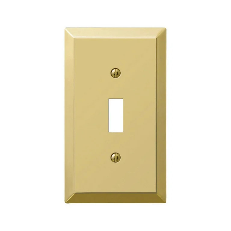 Amerelle 1-Gang Stamped Steel Toggle Switch Wall Plate, Polished Brass 163TBR - Walmart.com | Walmart (US)