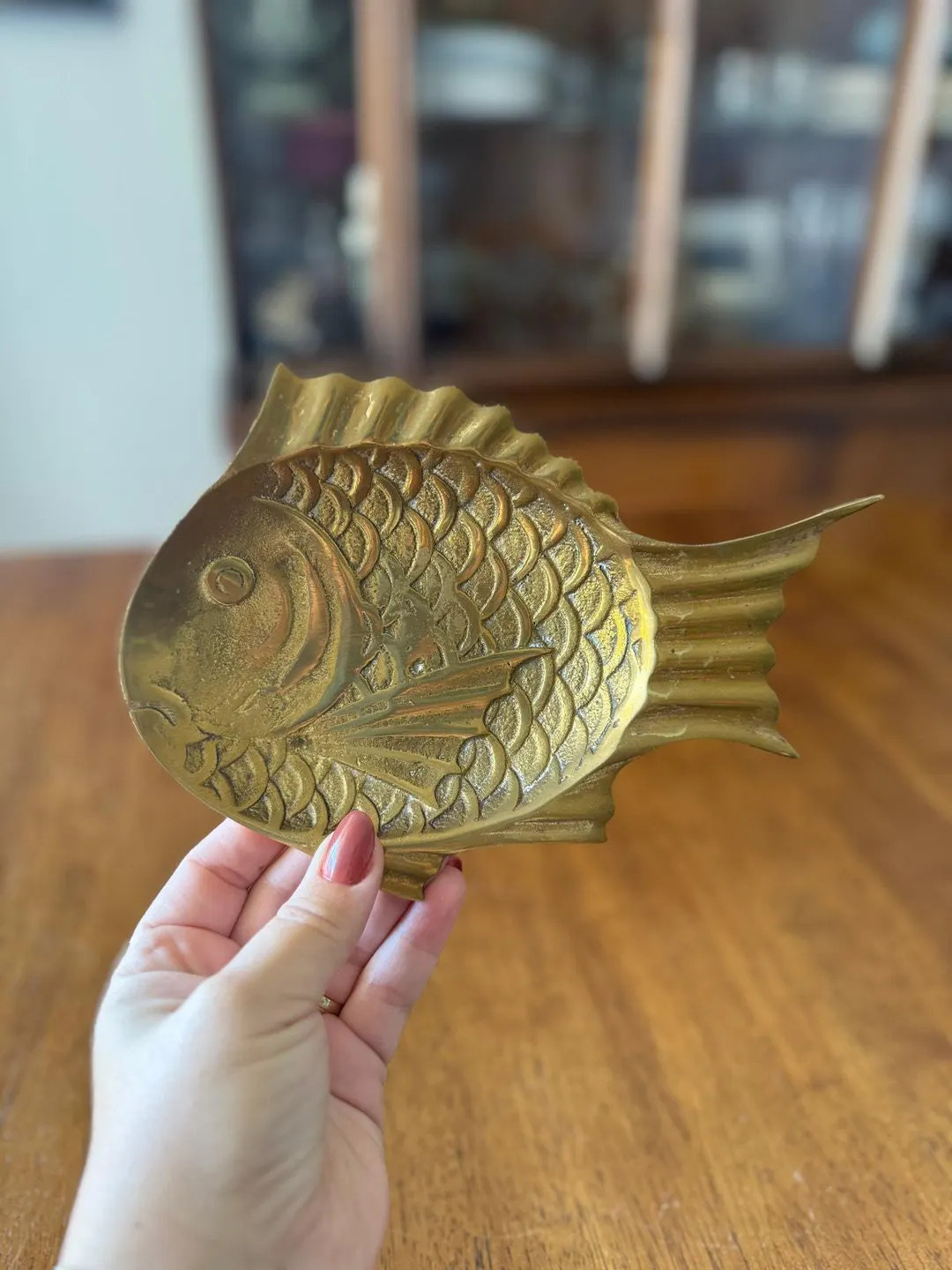 Mid Century Modern Brass Fish Trinket Tray | Vintage Catchall Dish | Coastal Nautical Decor - Ets... | Etsy (US)