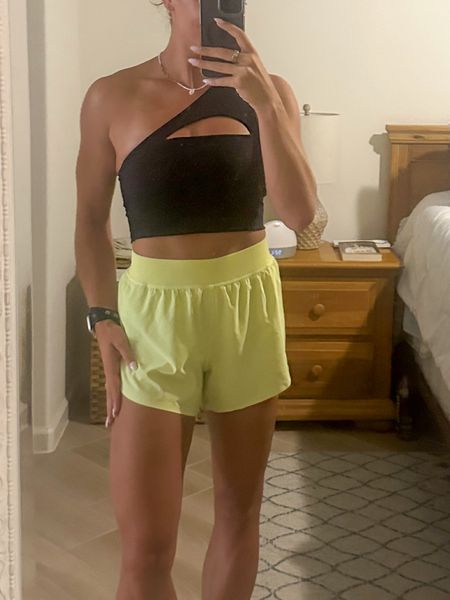 Bright shorts and off the shoulder top 

#LTKActive