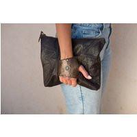Recycled Leather Clutch With Jewel-Inspired Glove Elegant Evening Purse | Etsy (US)