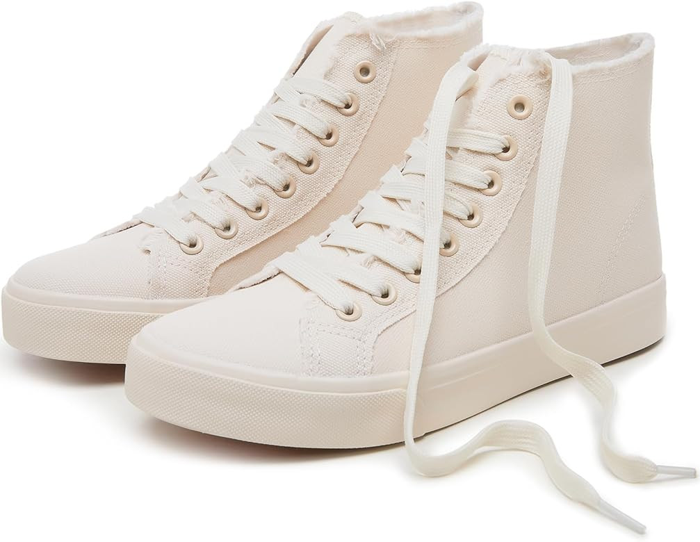 hash bubbie Unisex Canvas High top Sneakers Women's Classic Fashion High Tops Canvas Shoes Casual... | Amazon (US)