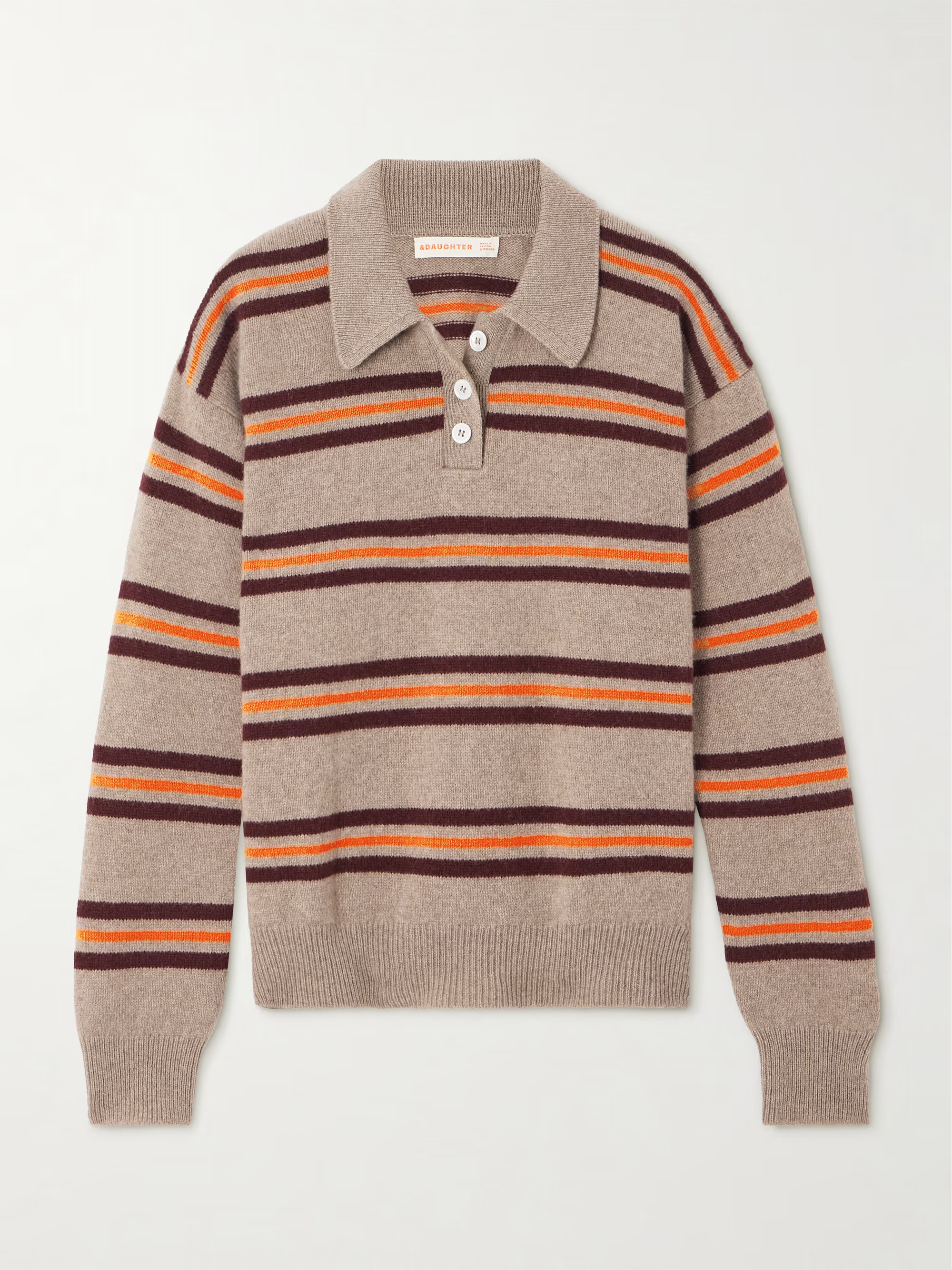 Edith striped wool polo sweater | NET-A-PORTER (UK & EU)