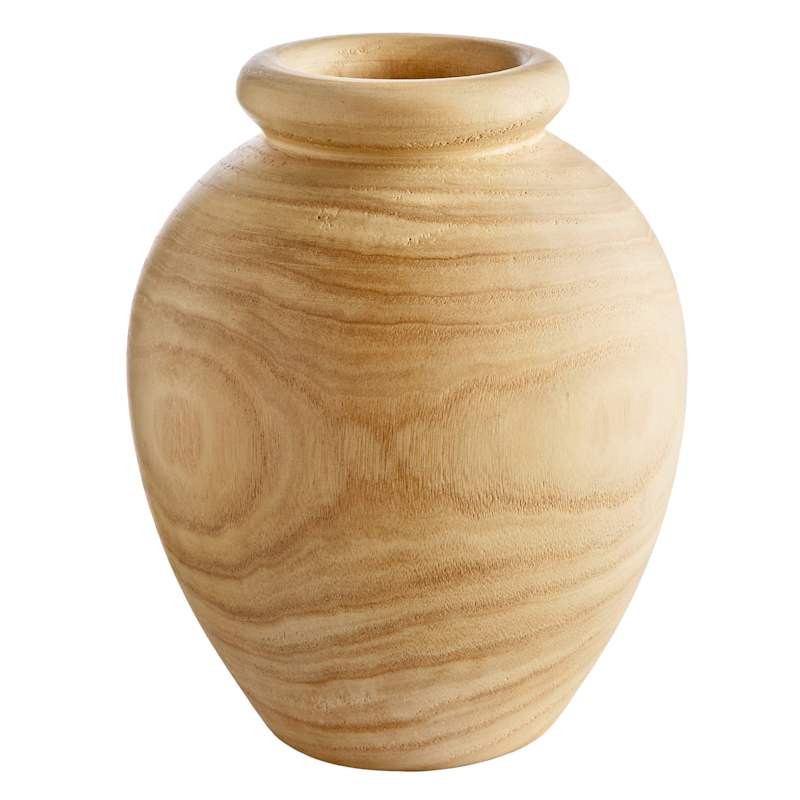 Natural Wooden Vase, 9.5", sold by At Home | At Home