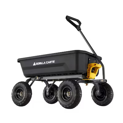 Gorilla Carts 4-cu ft Poly Yard Cart Lowes.com | Lowe's