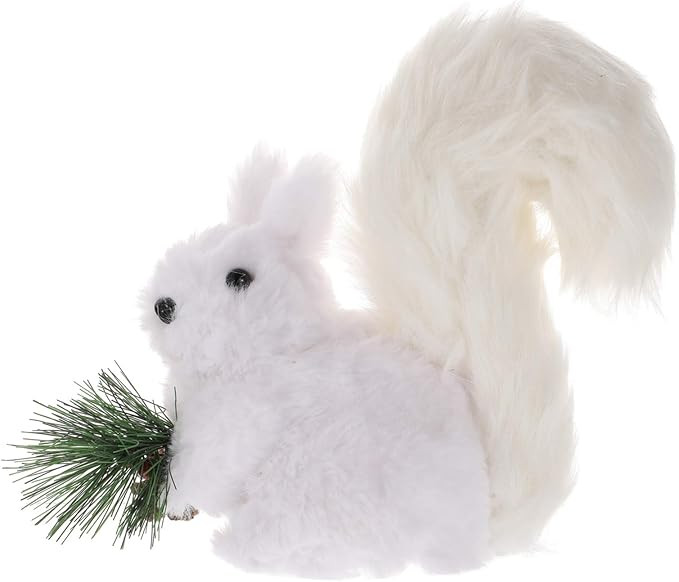 VICASKY Big Tail Squirrel Ornament Squirrel Statue Plush Animal Ornaments Christmas 0rnaments Chr... | Amazon (US)
