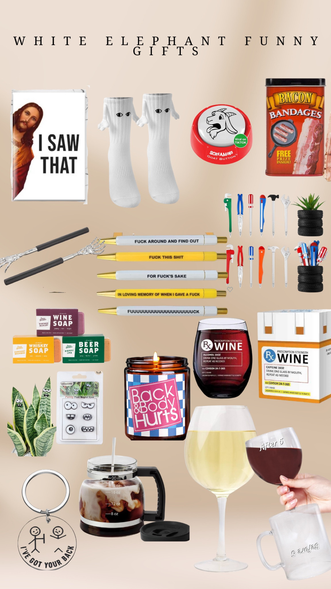 Funny #whiteelephant white elephant gifts! #LTKparties #LTKgiftguide #LTKholiday #LTKfindsunder50

#LTKHoliday #LTKGiftGuide #LTKSeasonal