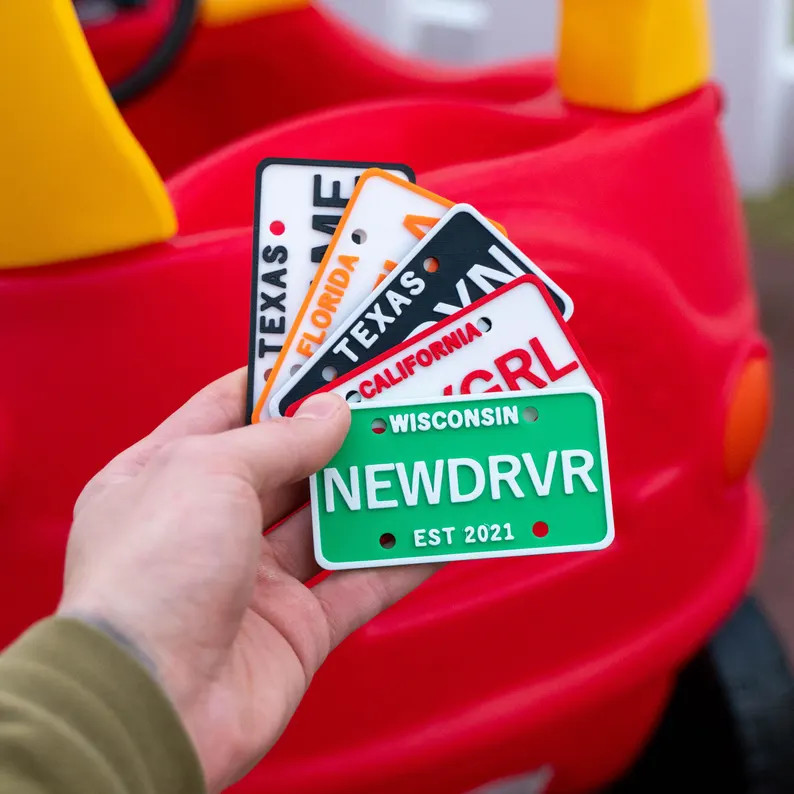 Cozy Coupe Custom License Plate - Size 3.75 X 2.25 in for Power Wheels, Wagon, Stroller & Golf Ca... | Etsy (US)