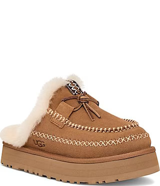 UGG Disquette Alpine Suede Platform Slippers - 7 | Dillard's