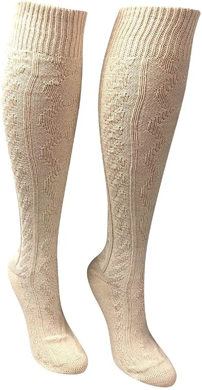 Love Sock Company - Women's Knee High Boot Cozy Casual Dress Socks Beige - Organic cotton - Ivory | Amazon (US)