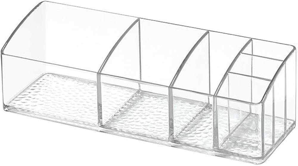 iDesign Divided Bathroom Vanity Organizer for Bathroom, Kitchen, Bedroom, Office, 9" x 3" x 2", C... | Amazon (US)