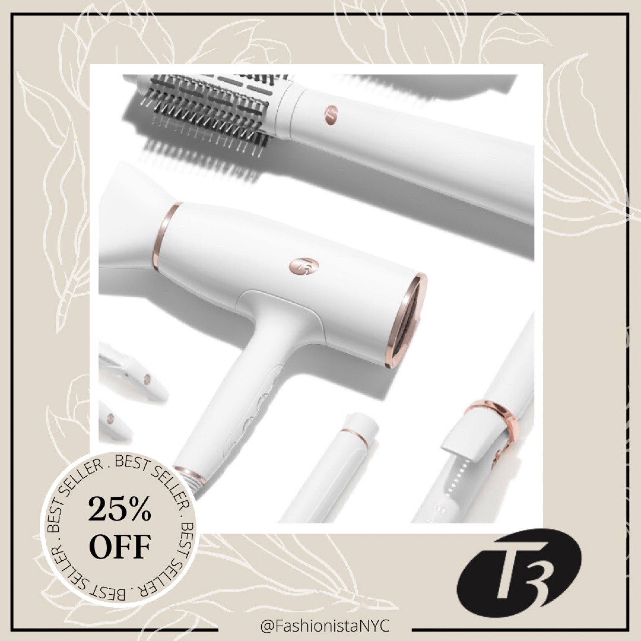 My T3 Aireluxe that I use everyday is on SALE for 25% OFF!!!!
And an additional 15% OFF with code GIFT15 !!!!
The hair salon I go to uses all T3 hair tools - Just click any photo and have a Look 
Hair - Blow Dryer - Hair Tools - Curling Iron 
Great Gift 🎁 Idea 

Follow my shop @fashionistanyc on the @shop.LTK app to shop this post and get my exclusive app-only content!

#liketkit #LTKHoliday #LTKbeauty #LTKsalealert
@shop.ltk
https://liketk.it/4ovEY