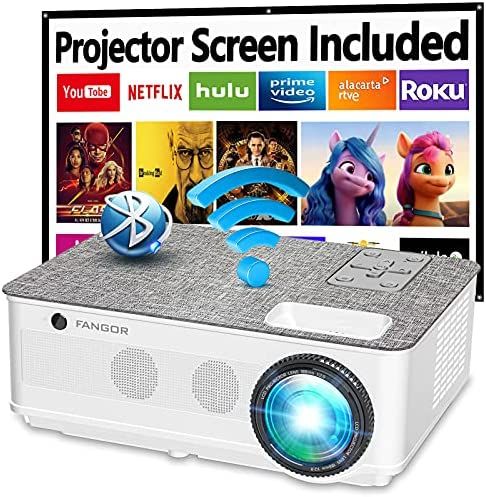 Native 1080P Projector 5G WiFi and Bluetooth, FANGOR 8500L Outdoor Projector 4K Support, Home Movie  | Amazon (US)