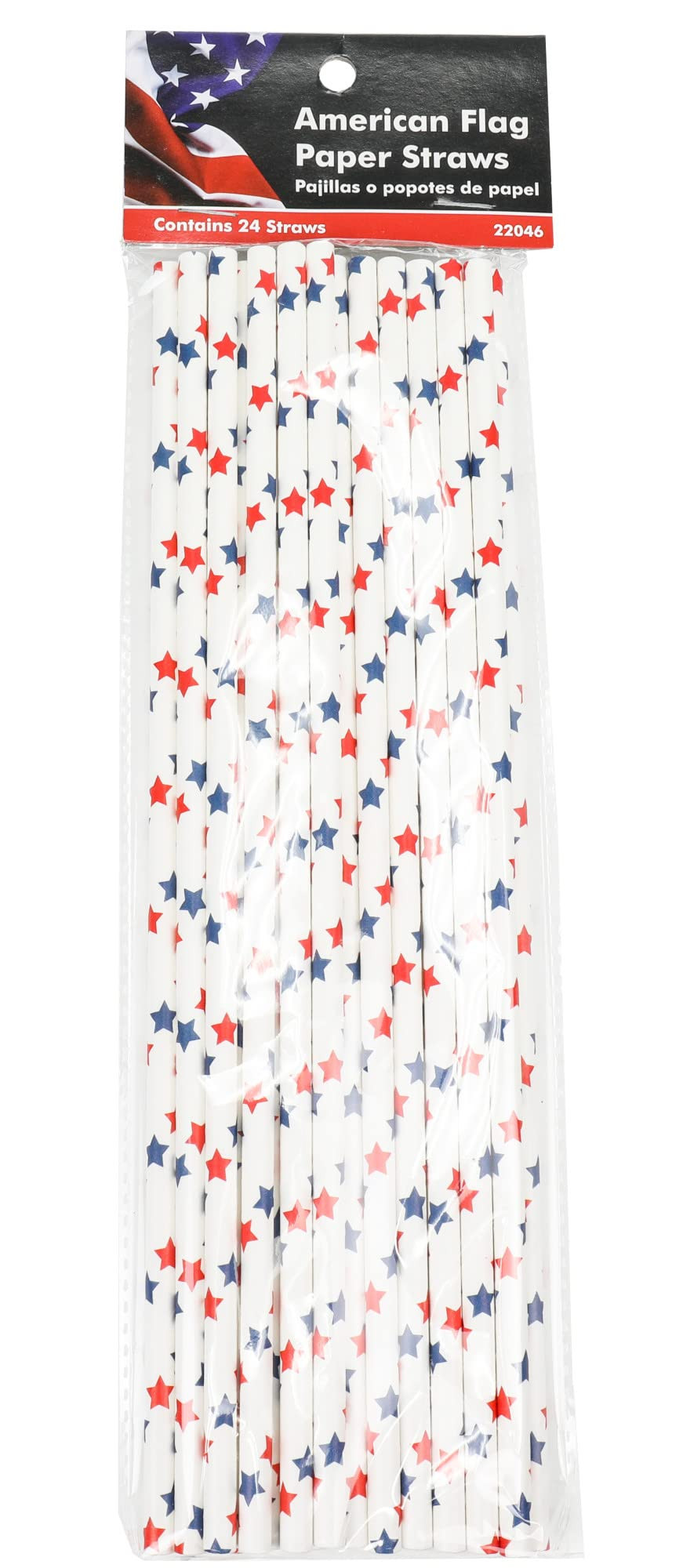 Chef Craft Eco Patriotic Paper Straws, .25 inches in Diameter, 10 inches in Length, Starred | Amazon (US)