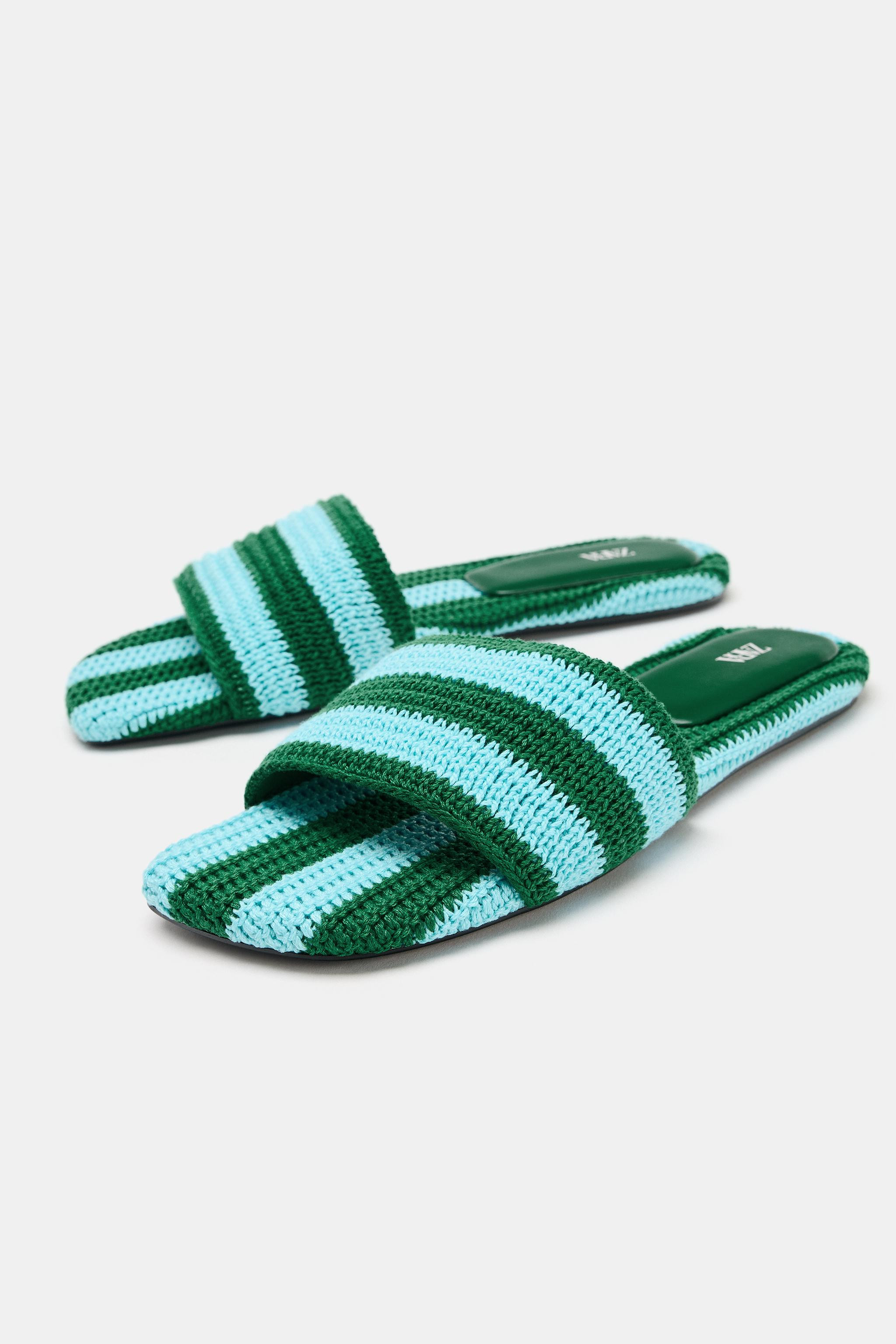 Flat crochet sandals. Mule style. Wide crochet front strap. Round toe.Sole height: 1 cm / 0.4\u20... | Zara UK