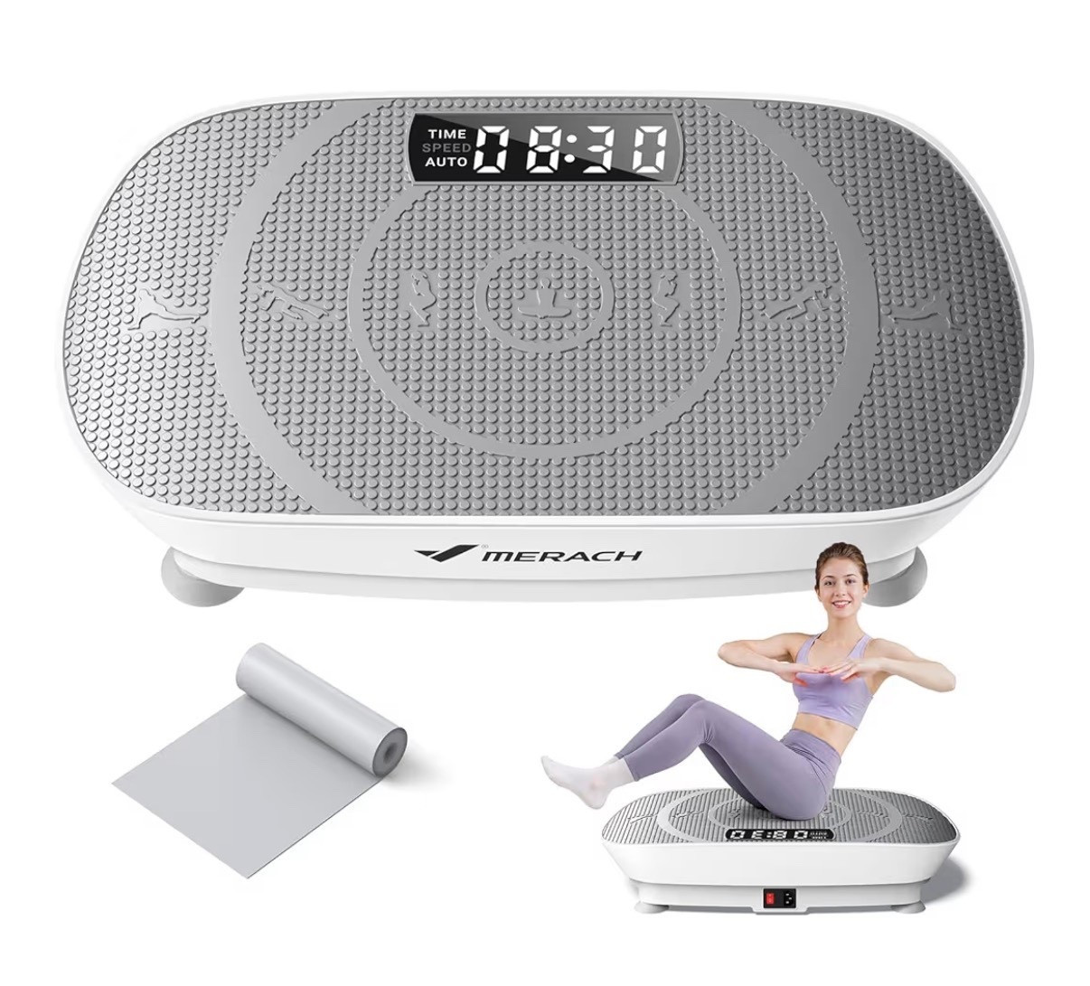 MERACH Vibration Plate Exercise Machine, Whole Body Workout Equipment for Women, Bluetooth and Silicone Pedal, Vibration Plate with Auto Mode, Vibrate Fitness Platform for Home

#LTKActive