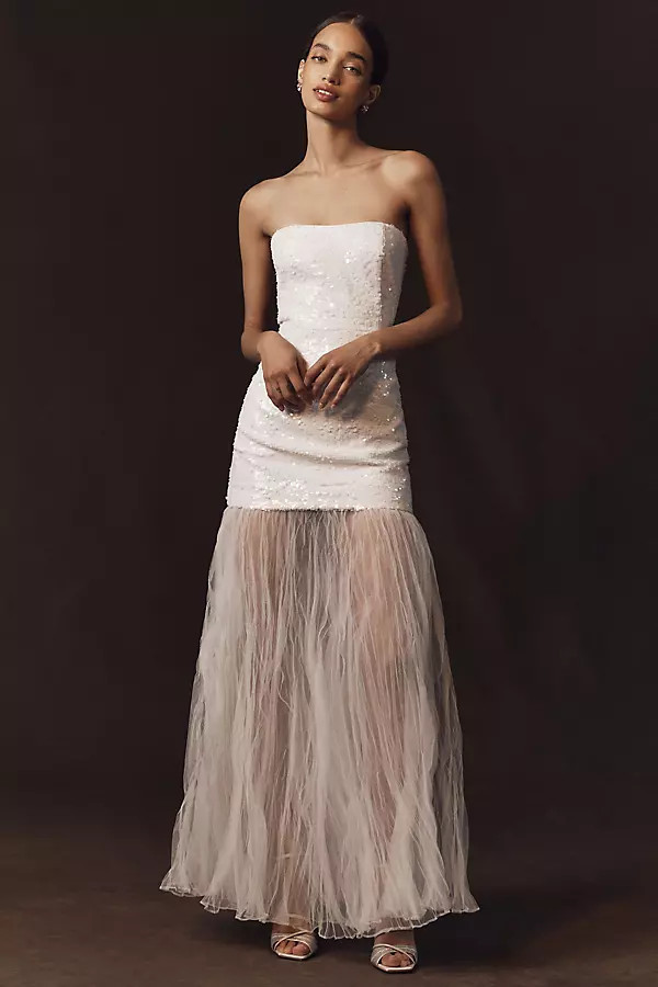 Anthropologie Weddings x Shona Joy Illusion Contrast Maxi Dress | Anthropologie (US)