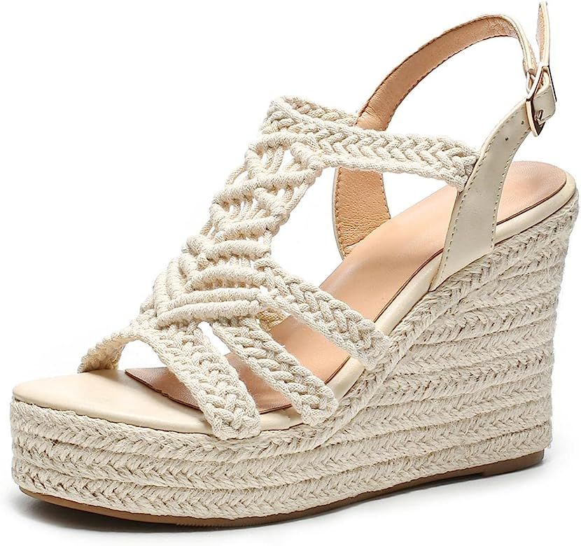 Sopends Espadrille Wedge Sandals for Women Platforms & Wedges | Amazon (US)