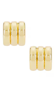 Natalie B Jewelry Jones Triple Hoop in Gold from Revolve.com | Revolve Clothing (Global)