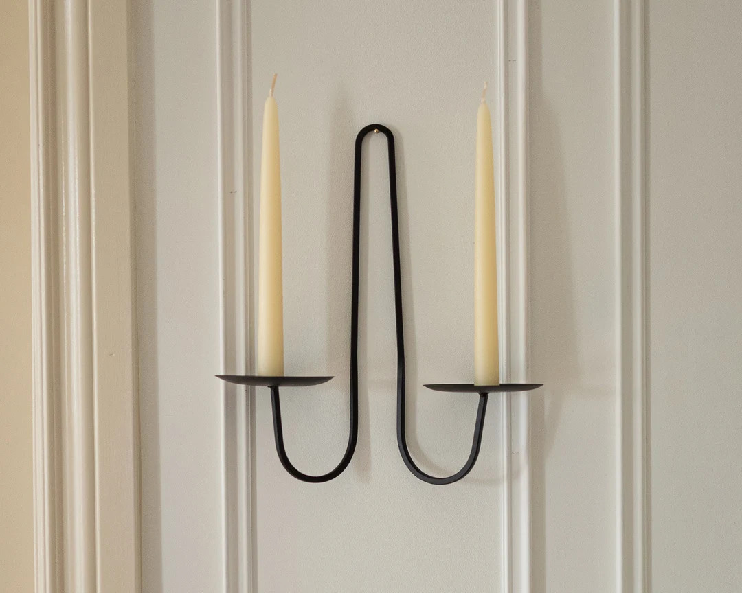 Wall-mounted Candle Holder Two-arm Iron Chandelier for - Etsy | Etsy (US)