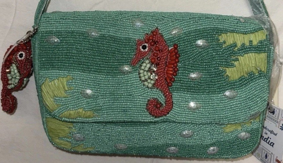 Viral TikTok Seahorse Beaded Bag Under The Sea Life Handcrafted In India NWT | eBay | eBay US