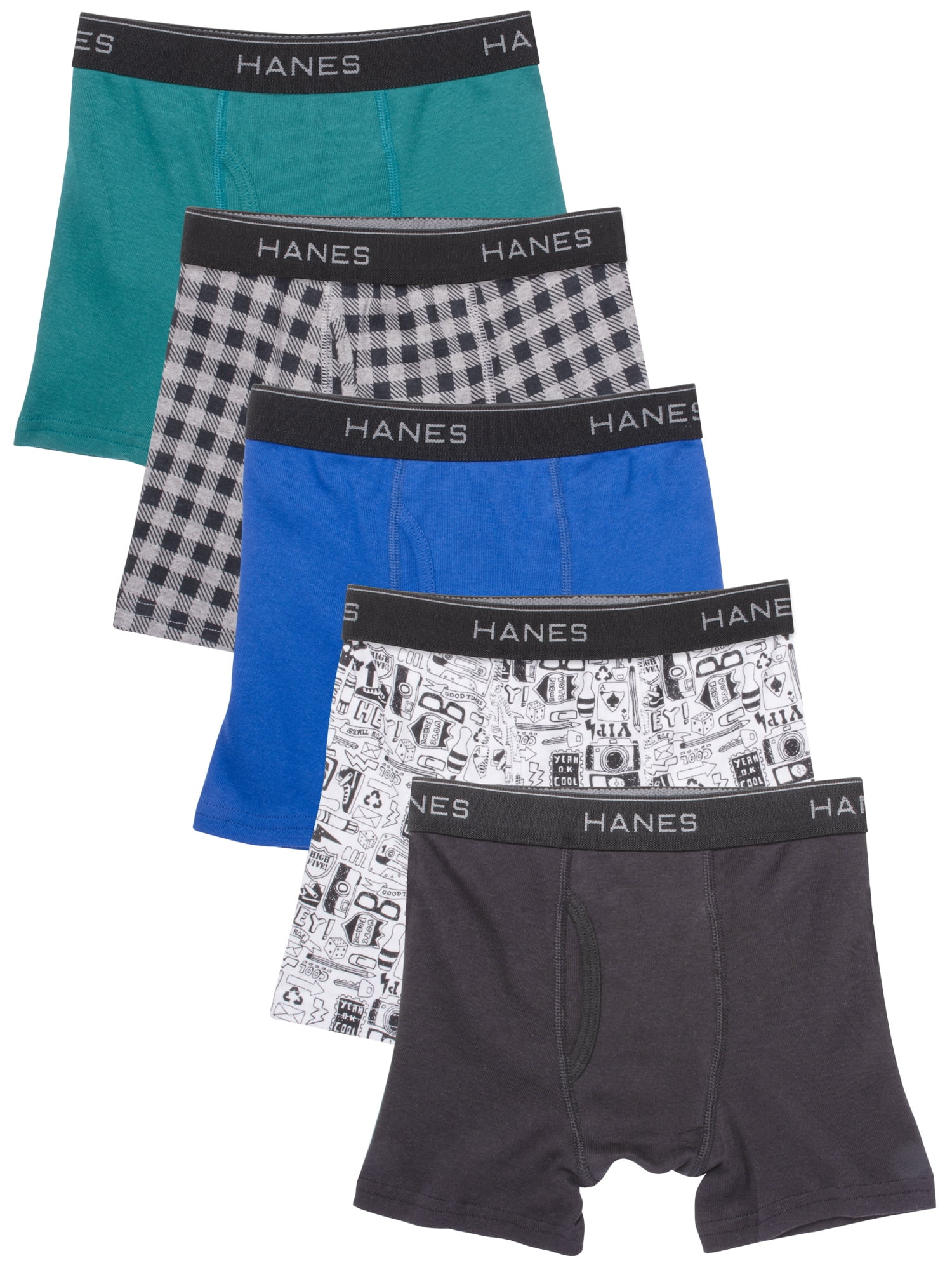 Hanes Boys' Comfort Flex Boxer Briefs 5 Pack, Sizes S-XL | Walmart (US)