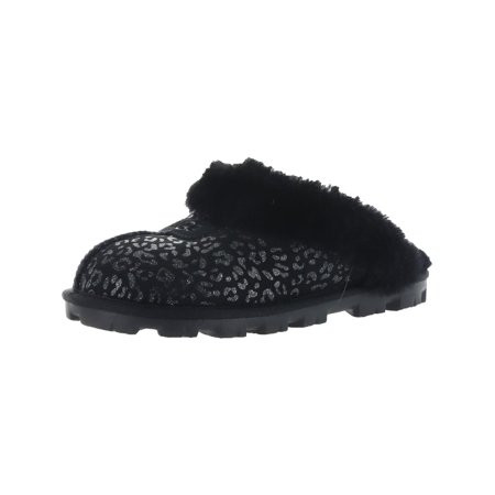 Ugg Womens Coquette Snow Leopard Suede Shearling Lined Mule Slippers | Walmart (US)