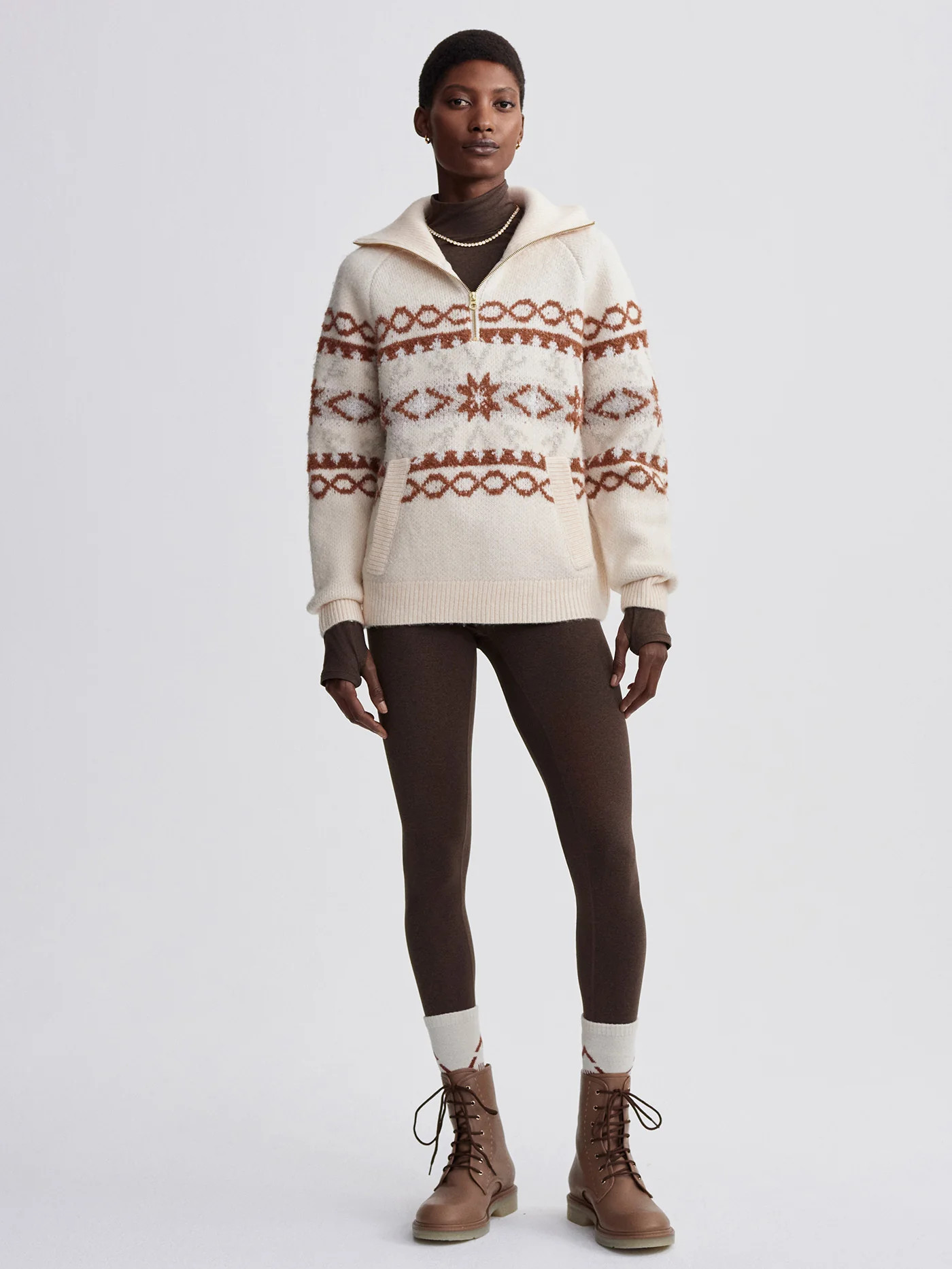 Cai Fair Isle Half-Zip Sweater | Varley US