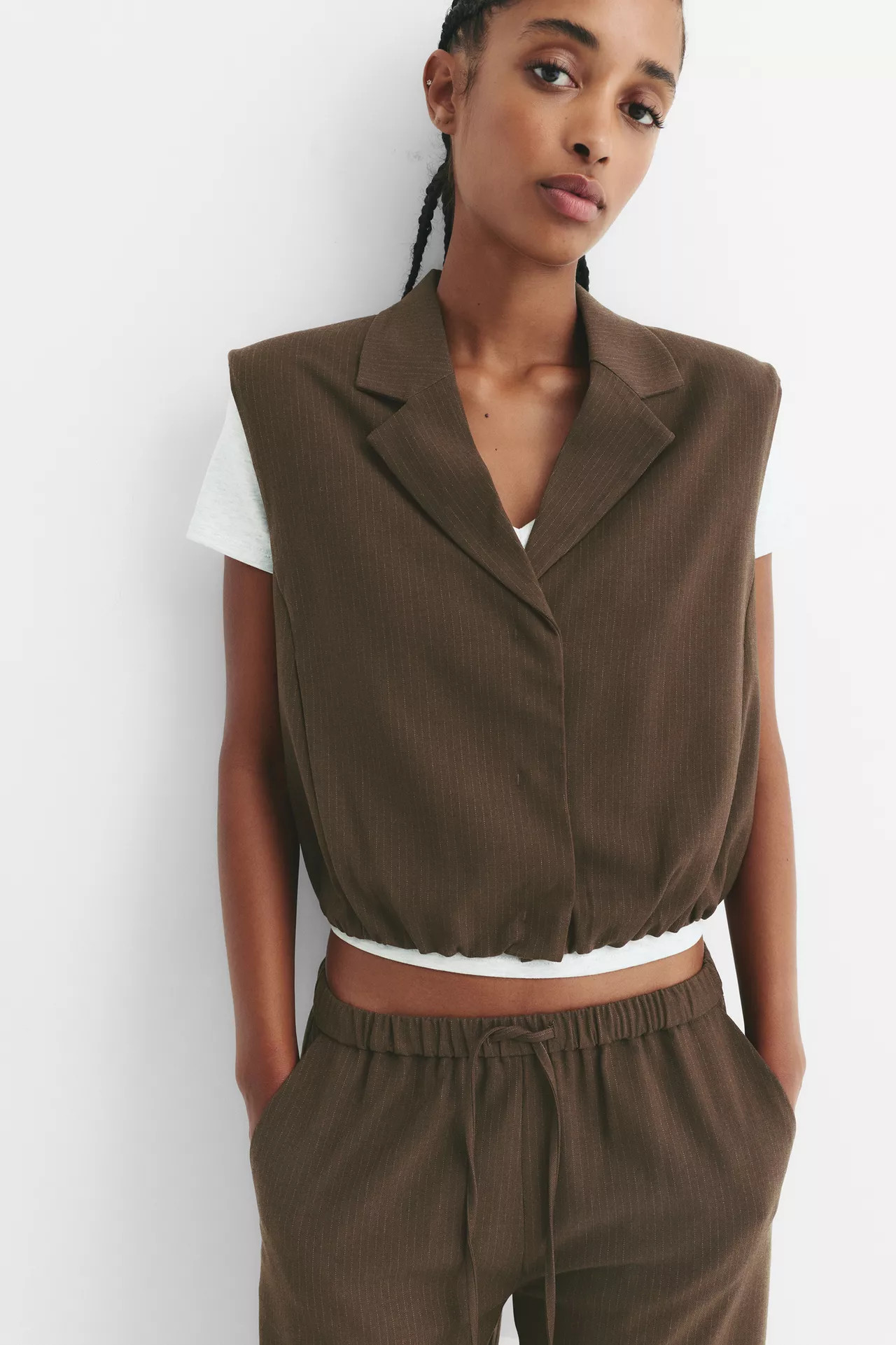 Balloon hem waistcoat | PULL and BEAR UK