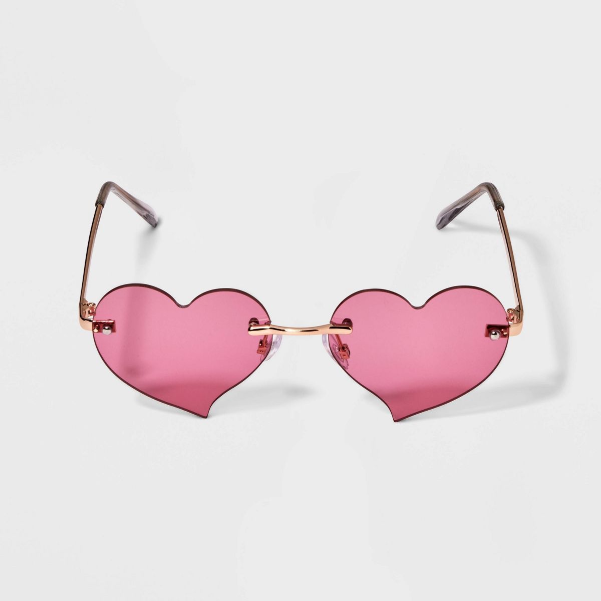 Girls' Rimless Heart Sunglasses - art class™ Pink | Target