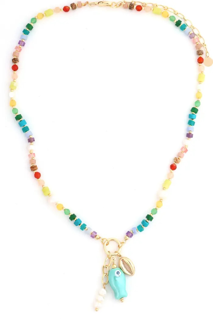 Beaded Fish Pendant Neckace | Nordstrom