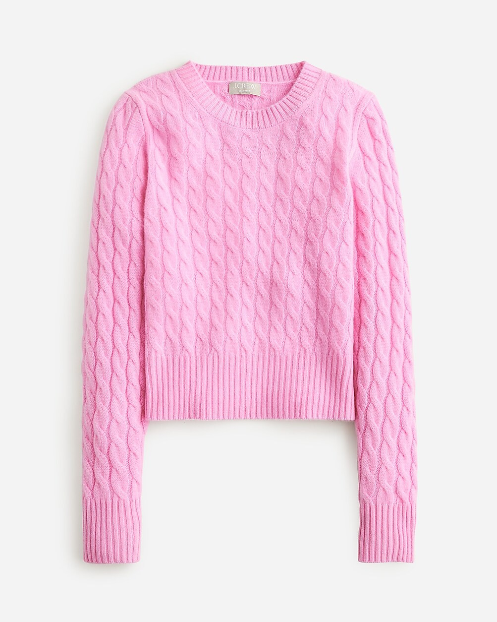 Cashmere shrunken cable-knit crewneck sweater | J. Crew US
