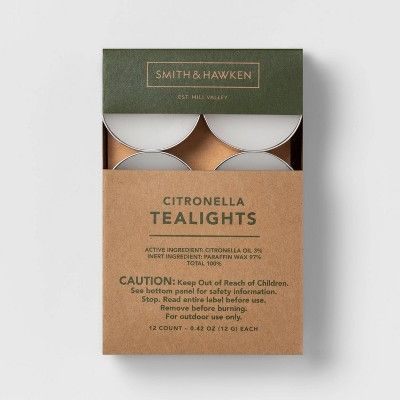 12pk Citronella Tea Light Candles - Smith & Hawken™ | Target