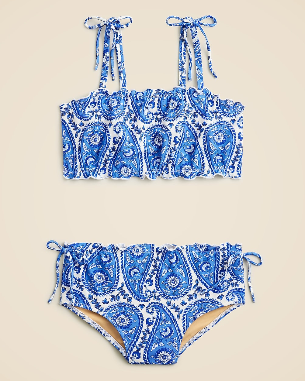 Girls' lettuce-edge two-piece swimsuit | J. Crew US